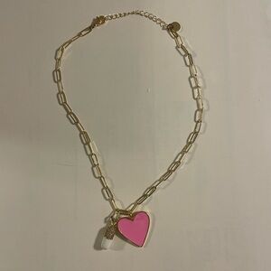 Pink Heart & Pill Gold Nechlace